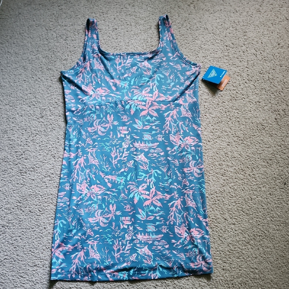 Blue and Pink Patterned Dress